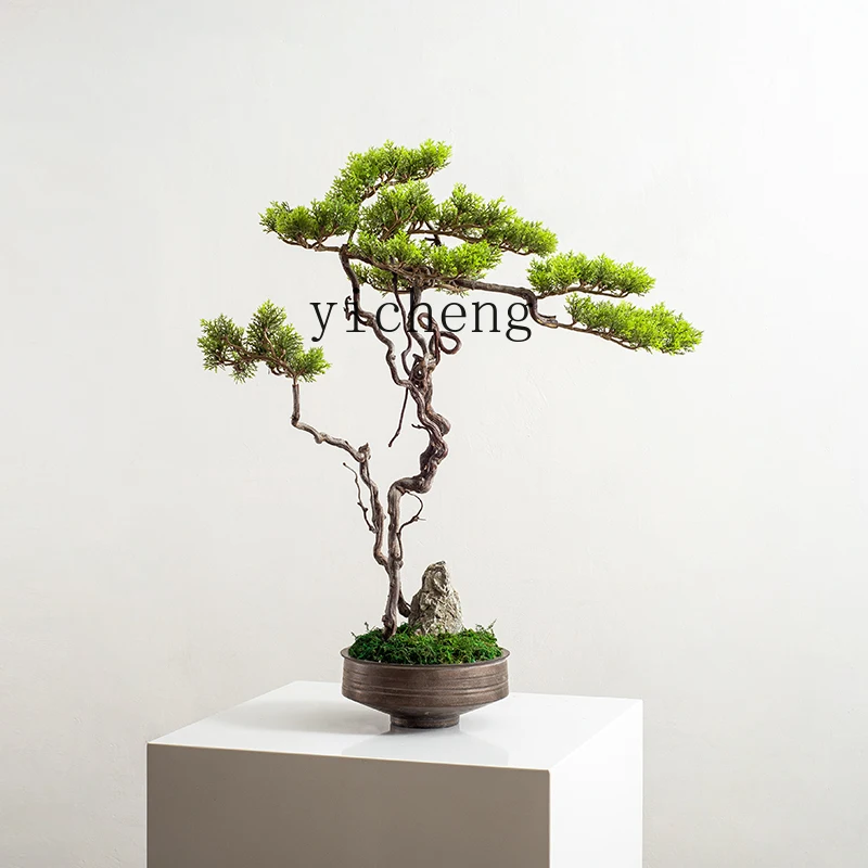 XL الصينية محاكاة نبات بونساي نادي غرفة الشاي فندق مطعم حالة قليلة زخرفة الأزهار #4