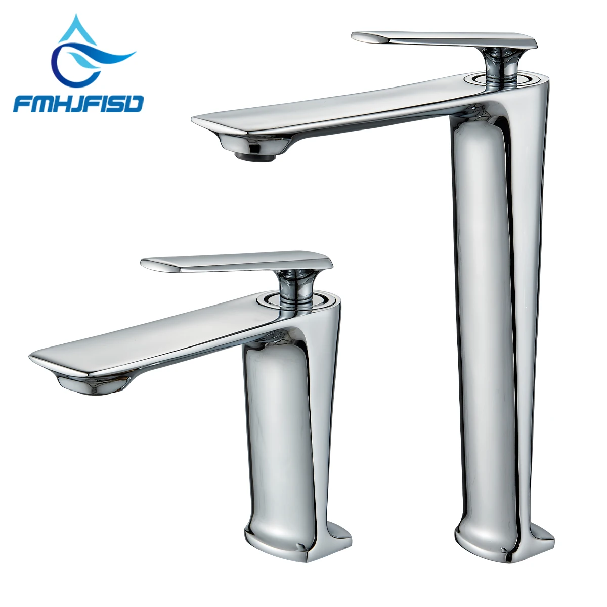 FMHJFISD Basin Sink Faucet Chrome Deck Mount Cold Hot Water Mixer Tap Single Handle Single Hole Bathroom Crane