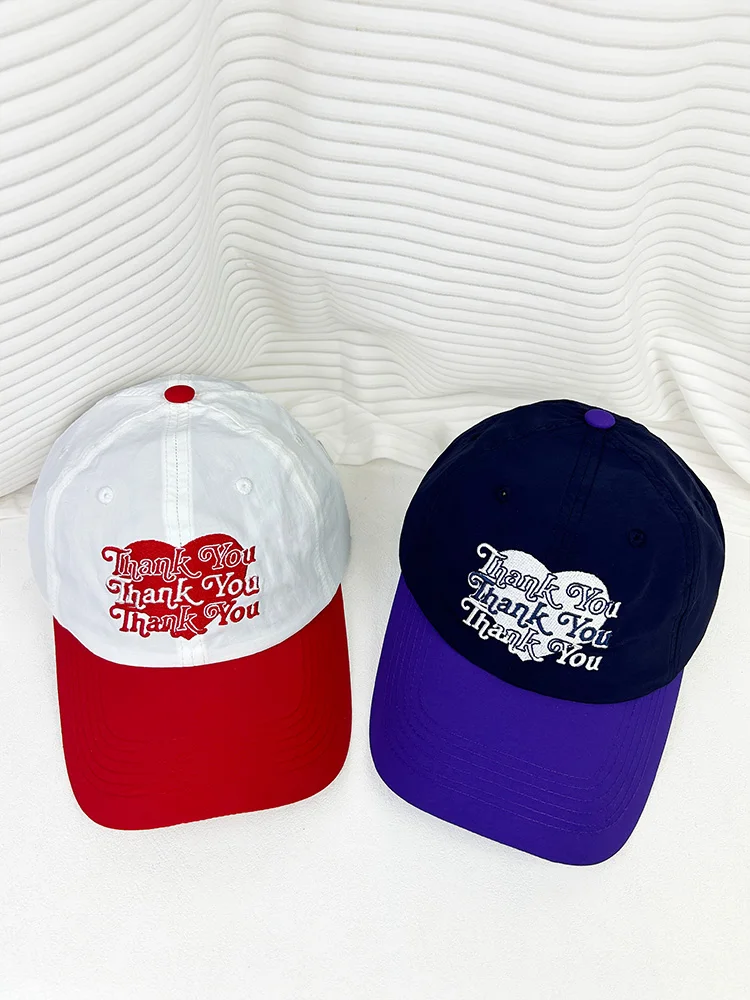 

Embroidery letter baseball cap women's summer quick-drying hat big head circumference color matching outdoor sports cap men