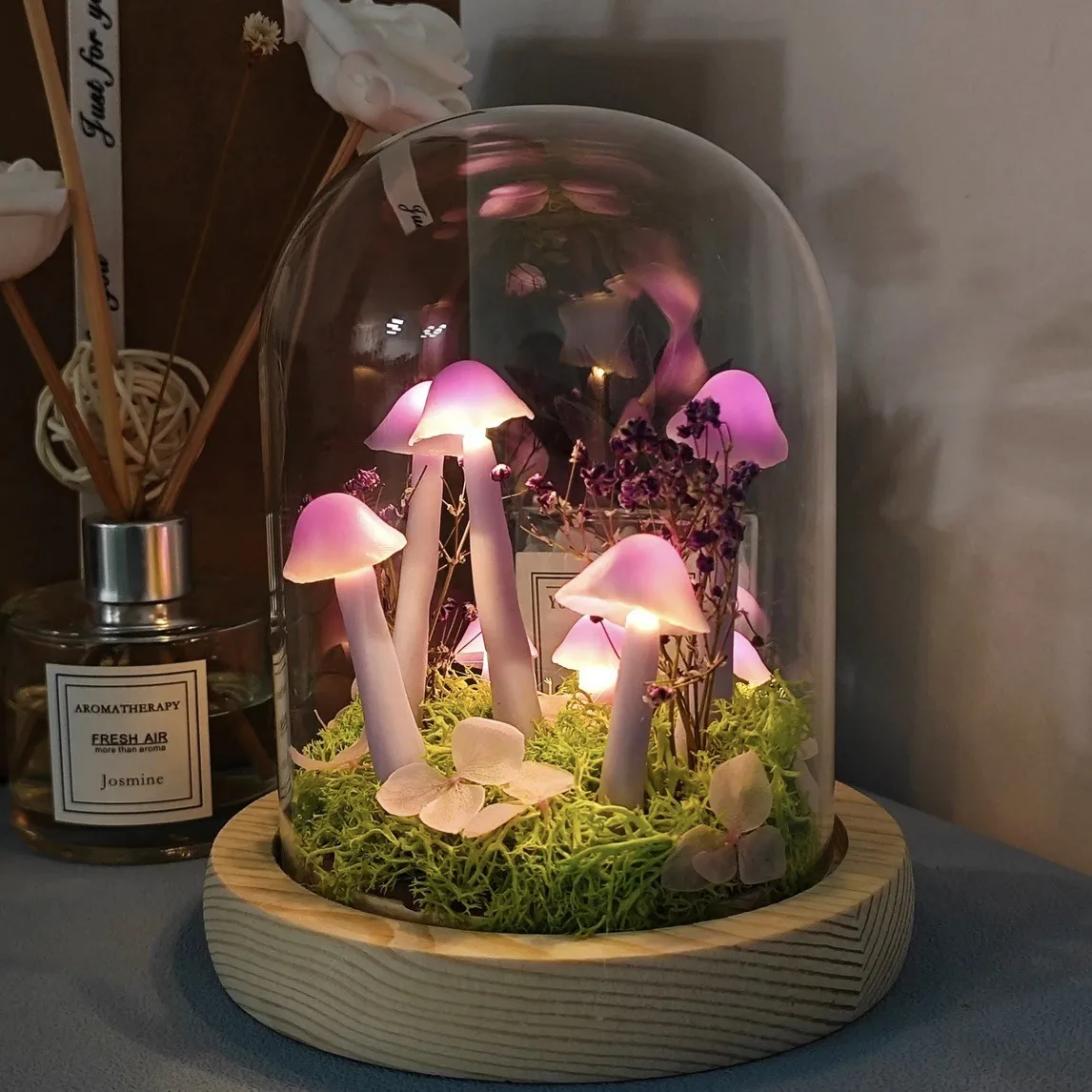 Mushroom Lamp Cute and Creative Night Light DIY Material Pack for Birthday Gifts to Friends, Desktop Decoration for Lover Girls