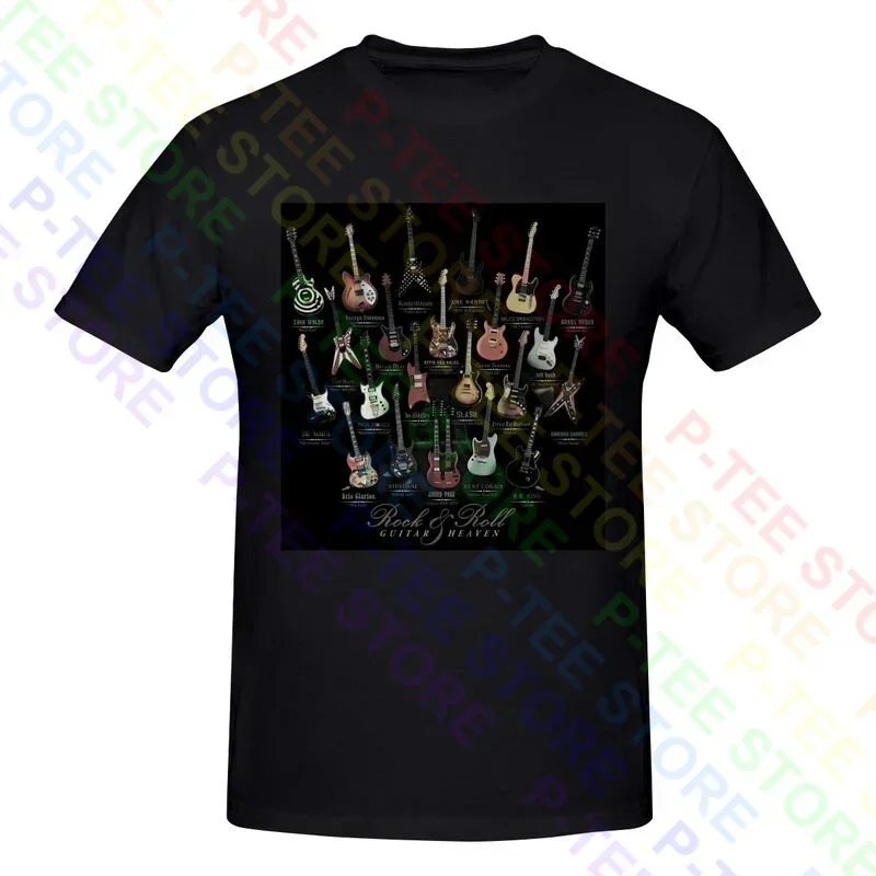 Rock & Roll Guitar Heaven Slash Bb King Angus Young Steve Vai Paul Stna Shirt T-shirt Tee New Hipster