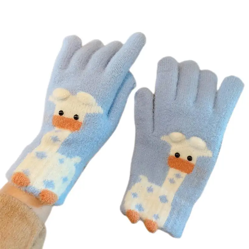 Winter Gloves Cold Weather Cartoon Warm Winter Mittens Texting Warm Gloves Cycling Driving Gloves For Working Skiing Running