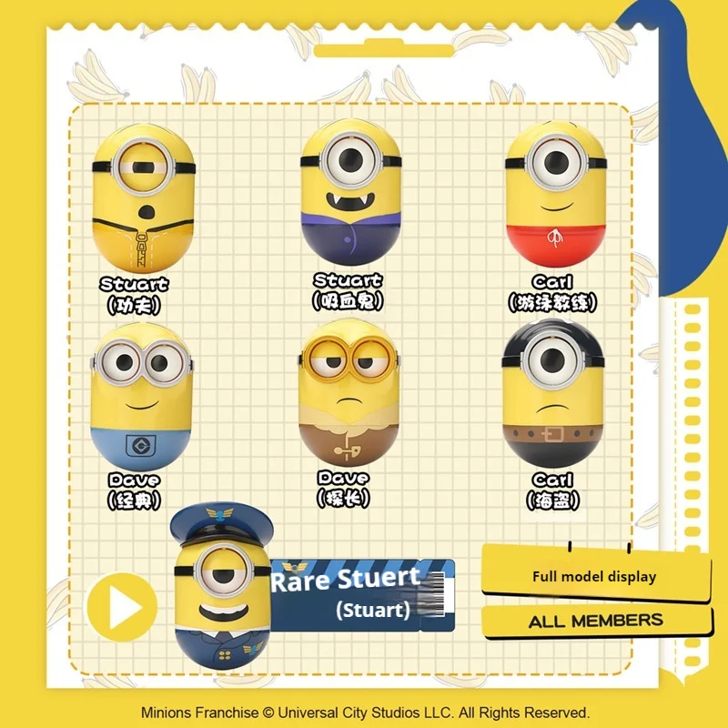 Taza de Minions genuina, caja ciega misteriosa, figuras de ojos grandes, muñeca de pronunciación de sonido Original, juguetes para niños, adorno de regalo