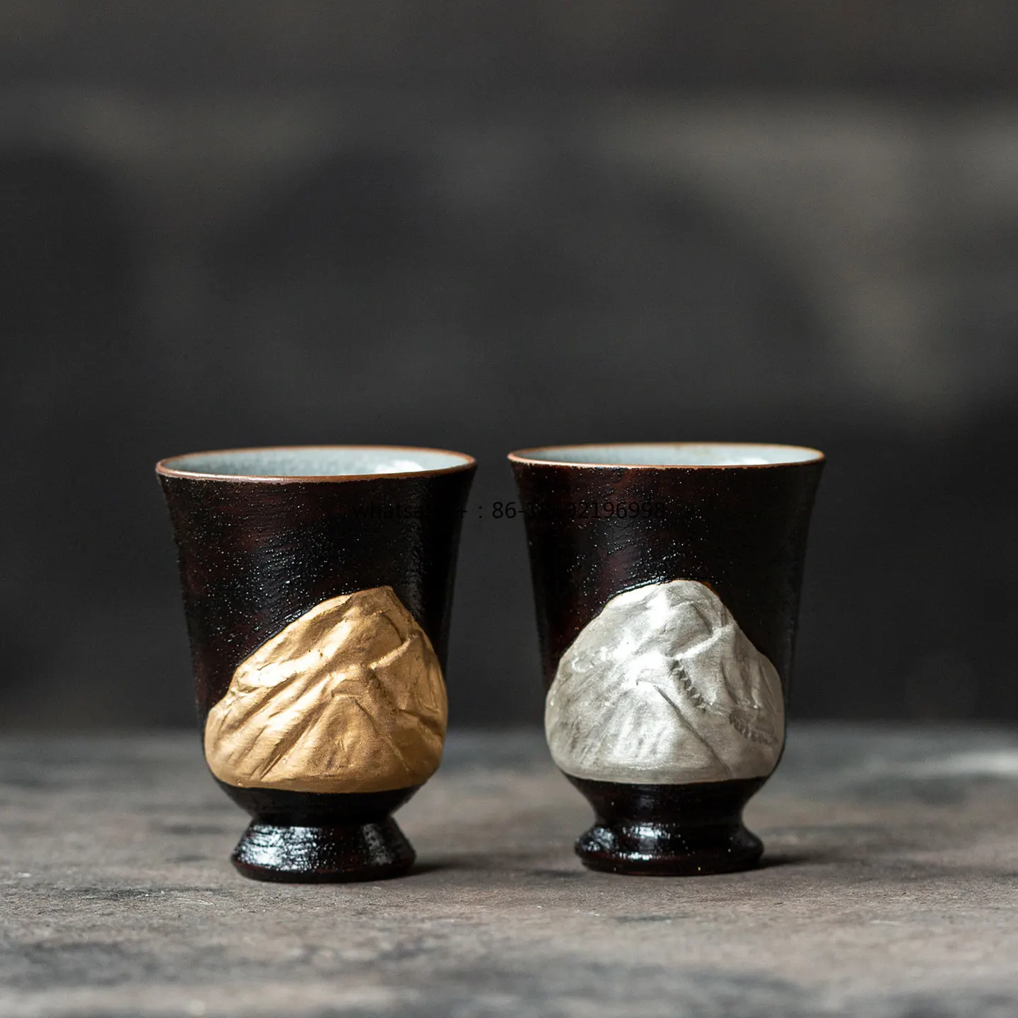 Gilt Silver Teacup Household Kung Fu Tea Set Single Cup Chinese Tea Tasting Master Cup Tea Cup High-end Special