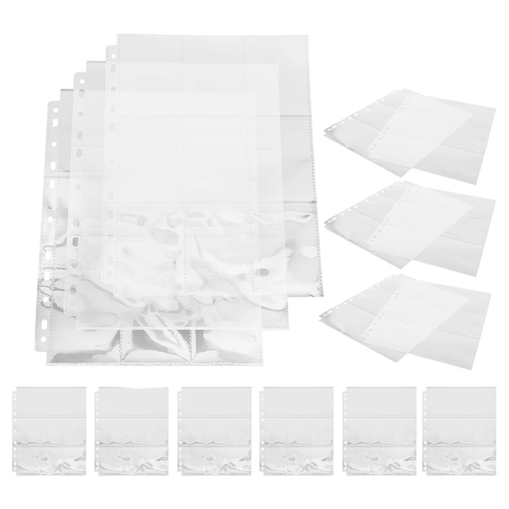 포토 스토리지 슬리브 투명 PP 카드 정리 페이지 트레이딩 카드 게임 사진 엽서 앨범 리필 바인더 포켓