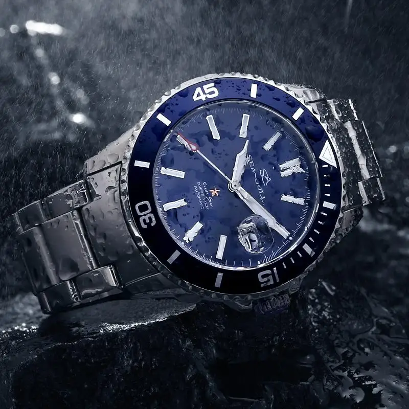 Seaghydrrelogio-Montre mécanique automatique pour homme, étanche, plongée à 200m, mode business, Ocean Star, 816.523