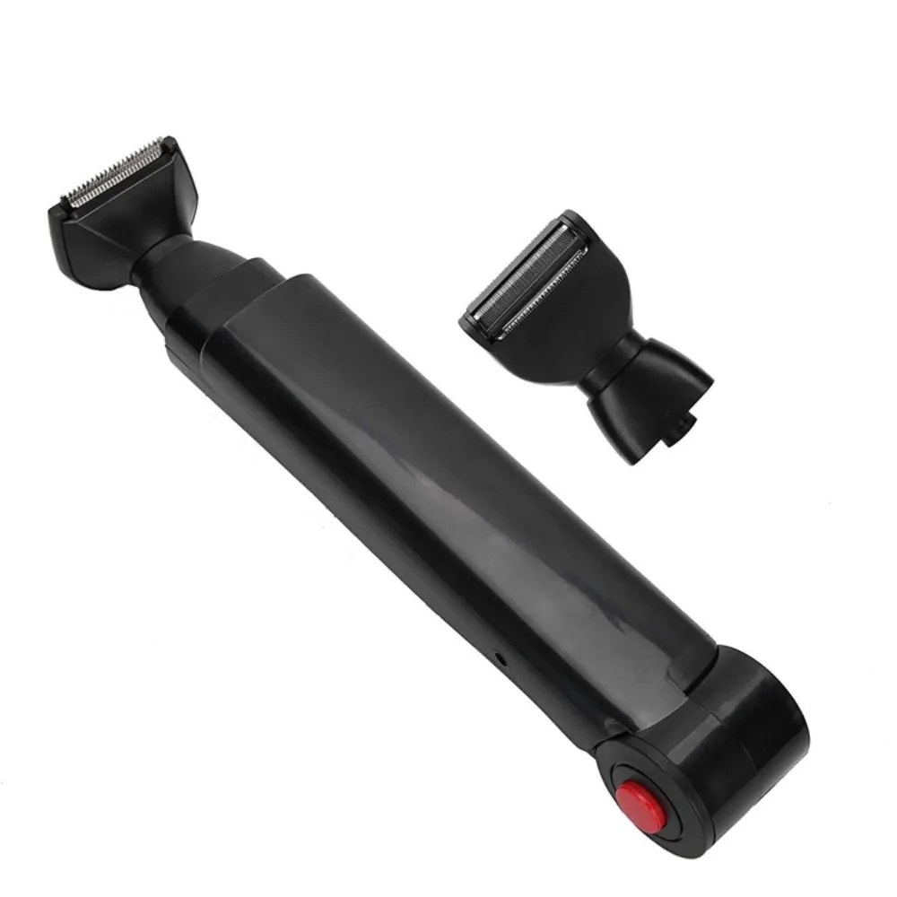 Long Handle Men'S Foldable Back Hair Trimmer with 2 Shock Absorber Flex Heads Back Upgraded Electric Back Hair Shaver