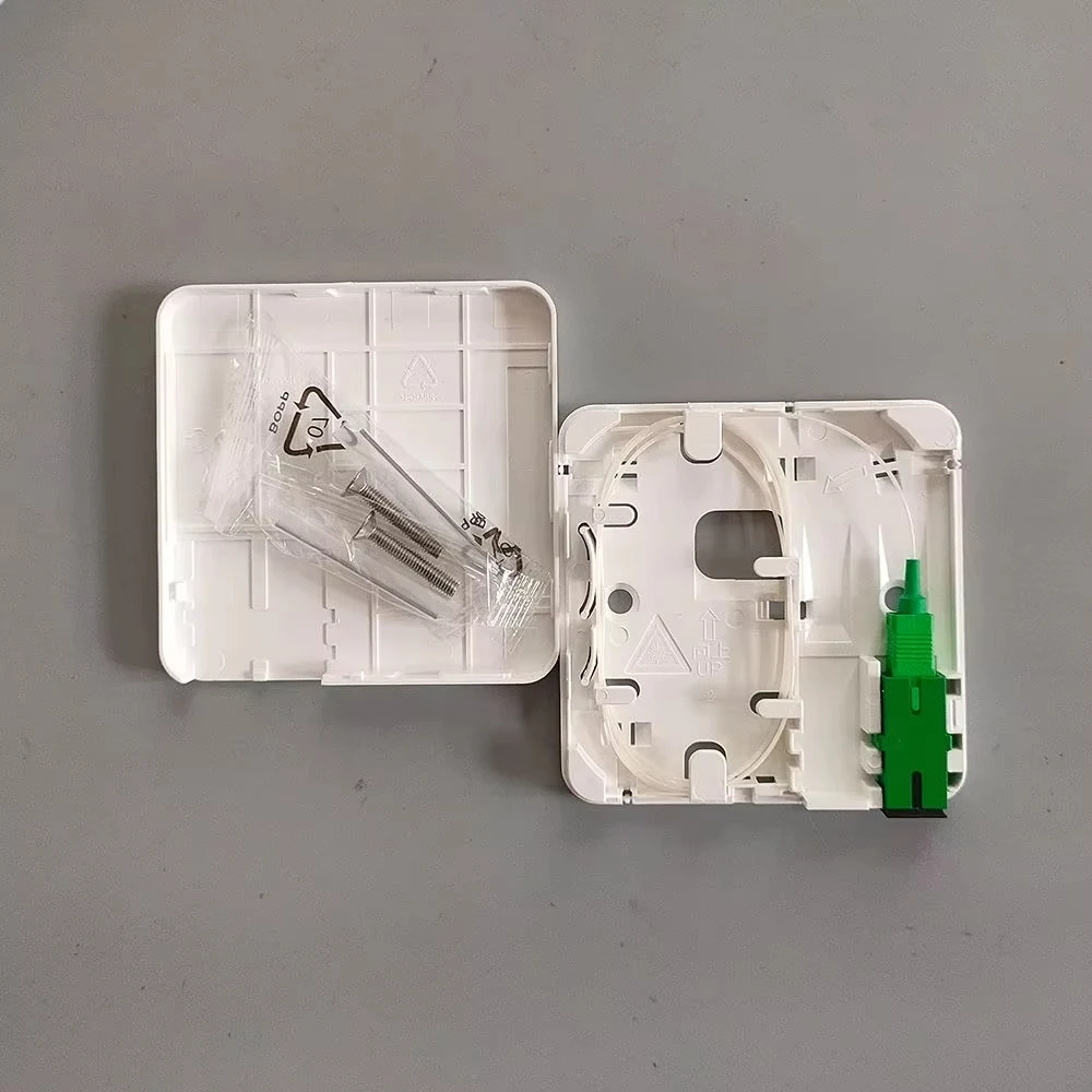 1/10 Stück FTTH Glasfaser-Zugangskasten mit SC-Adapter und Pigtail, Wandmontage 2120-T-1 Frontplatte, Verdrahtungsgehäuse Großhandel