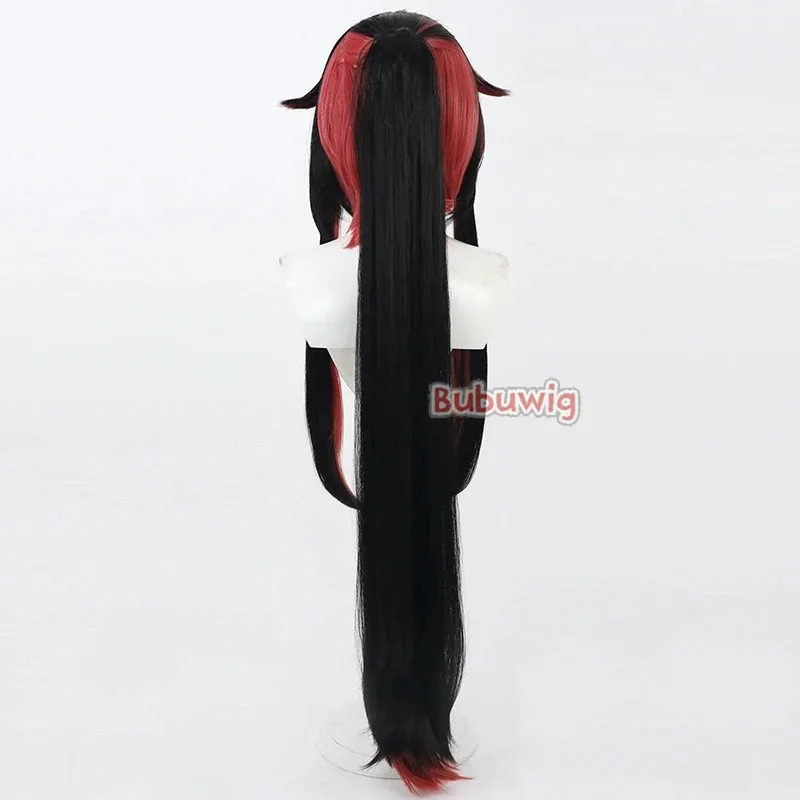 CyBubuwig الشعر الاصطناعية ليليا فانروج تأثيري الباروكات الملتوية العجائب ليليا فانروج 100 سنتيمتر أسود مختلط أحمر شعر مستعار مقاومة للحرارة