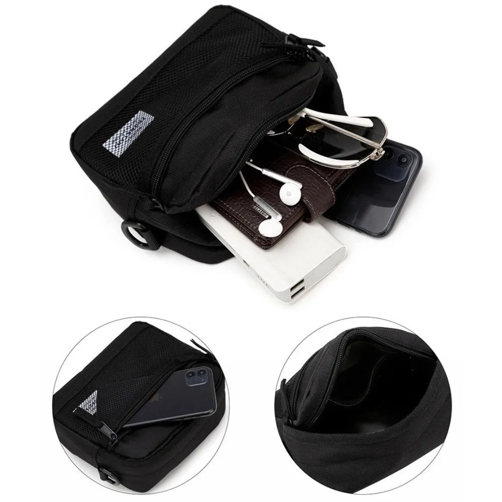 

Oxford Cloth Men Crossbody Bag Large Capacity Adjustable Strap Sling Shoulder Bag Removable Multi-pockets Male Phone Purse