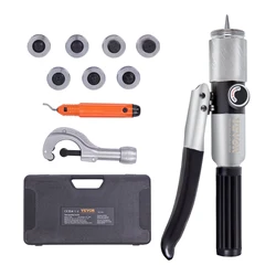 SucceBuy Hydraulic Tube Expander w/ 7 Pipe Expander Heads Deburring Tool Pipe Cutter for Copper Aluminum Brass Soft Steel Pipes