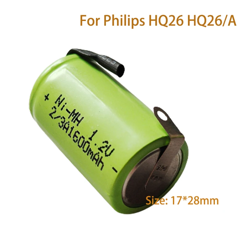 1.2V New 1600mAh Ni-MH Battery For Braun 2500 2501 2505 2515 3000 3510 3525 5564 5567 5569 Razor 7 For Philips HQ26 HQ26/A