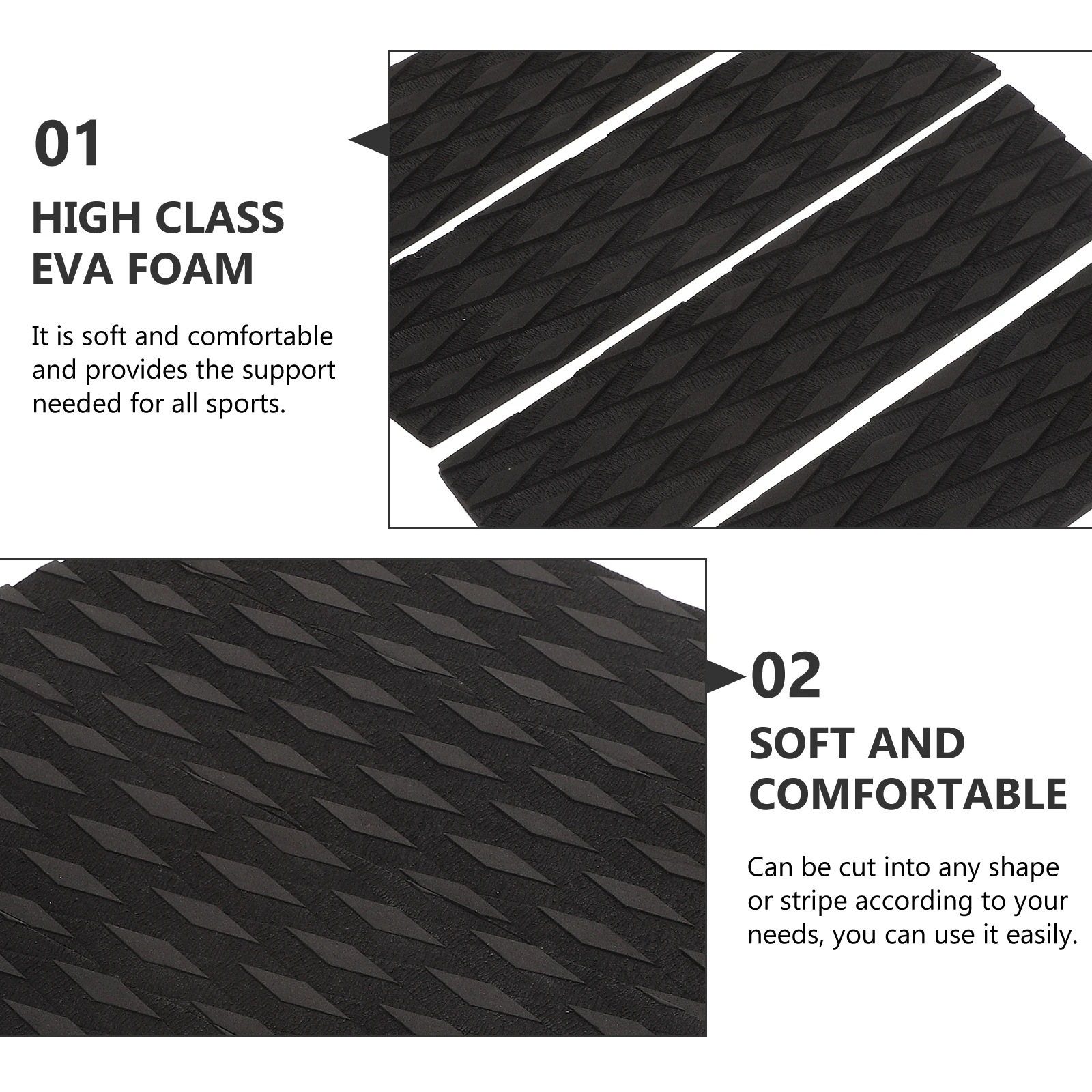 

4 Pcs Non-slip Mat Traction Pad Surf Surfboard Surfing Supplies Anti-slip Pads Mats