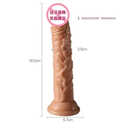 Realistic large jelly dildo female masturbation masturbation vagina clitoris and anus stimulation soft suction cup sex toy