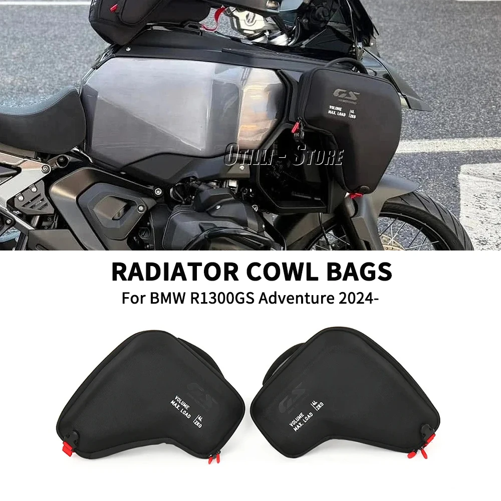 

Аксессуары для мотоциклов, обтекатель, левый и правый, сумки для капота радиатора, водонепроницаемые для BMW R1300GS Adventure R 1300 GS ADV R1300GSA 2024-