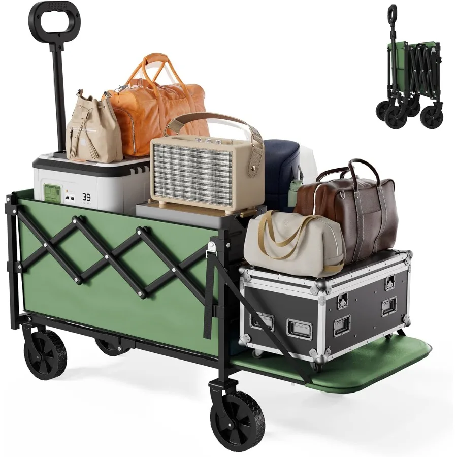 

Складной универсал с колесами, задняя дверь для сада, кемпинга, пляжа, 350 фунтов, сверхмощная складная универсальная тележка с легкой портативной тележкой