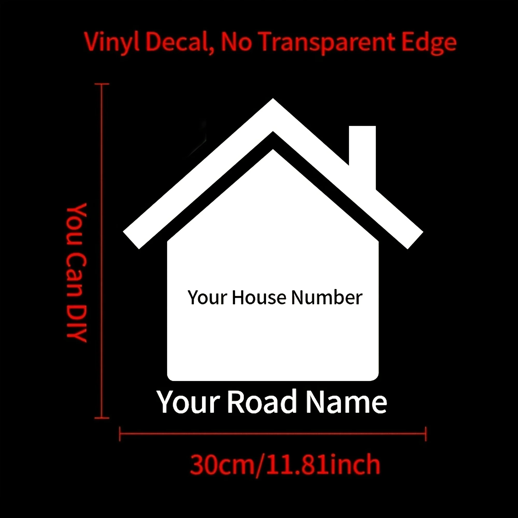 1/2/3/4/5 pieces of custom waterproof house number and street name vinyl stickers for easy identification