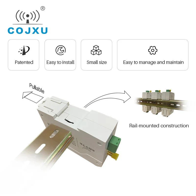 Wireless RS485 Radio Modem LoRa Transceiver 433Mhz 20dBm 3km Long Range ISM Cojxu E96-DTU(433L20-485)-V8 Watch Dog Anti-Crash