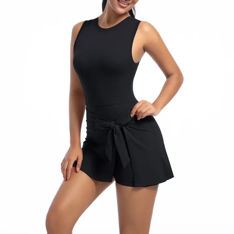 

MIML Women One-piece Yoga Yoga Vest Sport Fitness Wear Golf Dresses Women Tennis Breathable Woman Clothing Tennis Dress