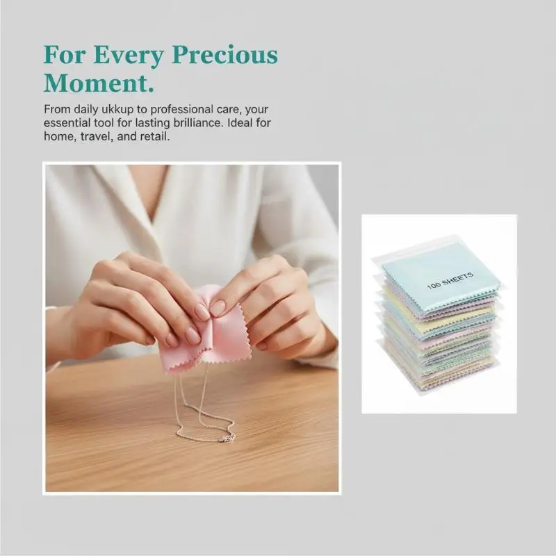 8x8cm Color Cleaning Polishing Cloth Soft Clean Wipe Cloth Of Jewelry Tools*100