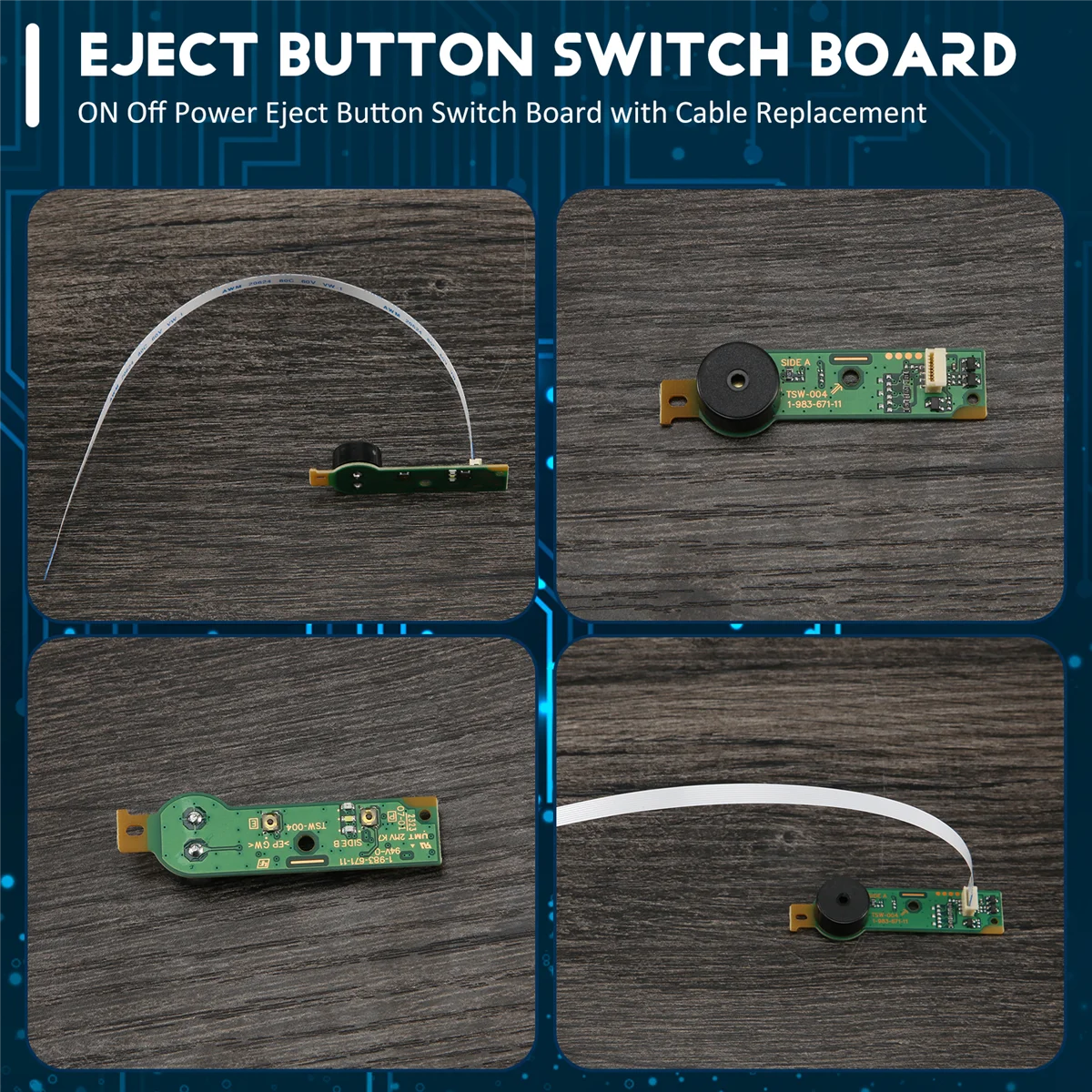 ON Off Power Eject ปุ่มสวิทช์บอร์ดเปลี่ยนสายสําหรับ Slim -21A & -21B -2115 TSW-003/002/004