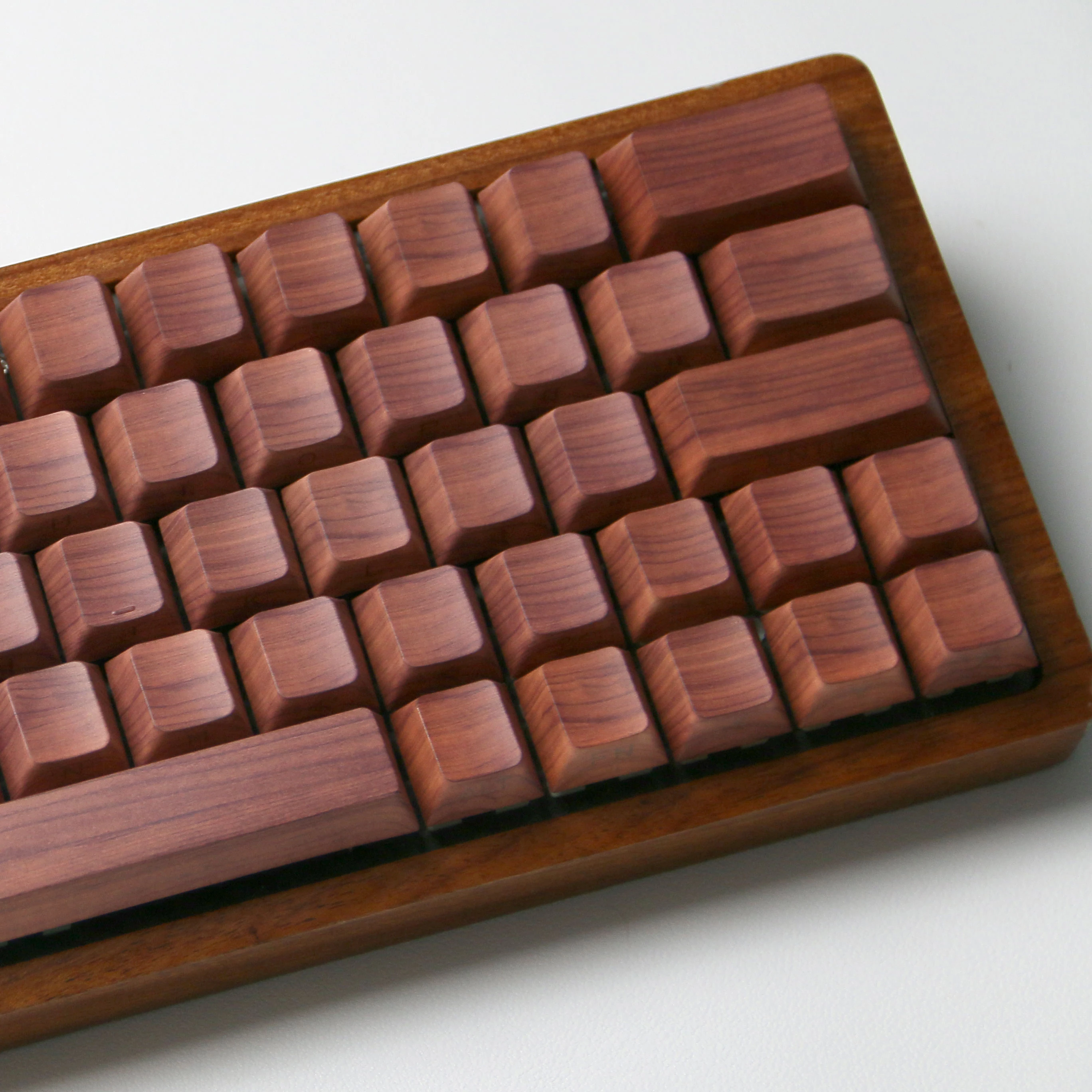 132 Keys Wood Grain 5 Sides Dye Sub PBT Keycaps Top Print/Side Print Shine Through Keycap Cherry Profile for MX Switch Keyboard