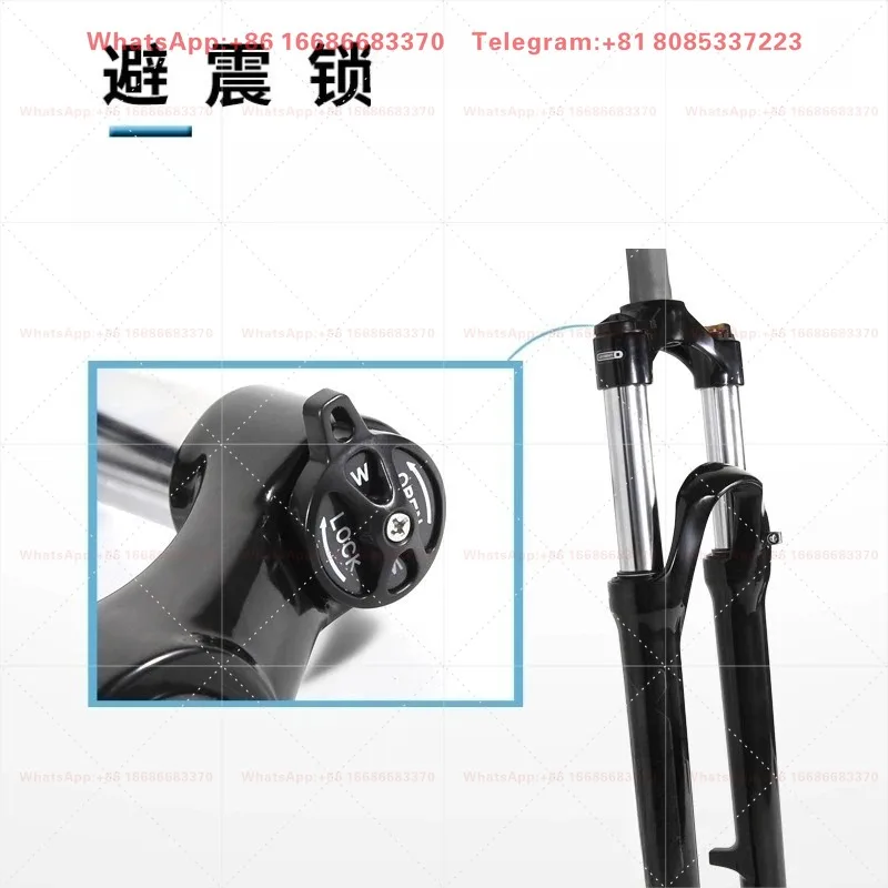 26/27.5 Inch Straight Tube Mountain Bike Front Fork Lockout Shoulder Control Disc Shock Absorber