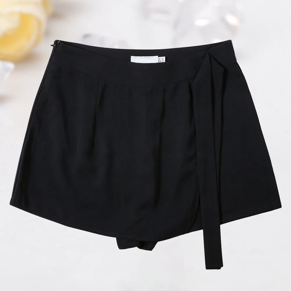 

1 шт., модная юбка, шорты, короткая юбка, брюки, летняя одежда, размер S, черная, легкая, мягкая, приятная для кожи ткань