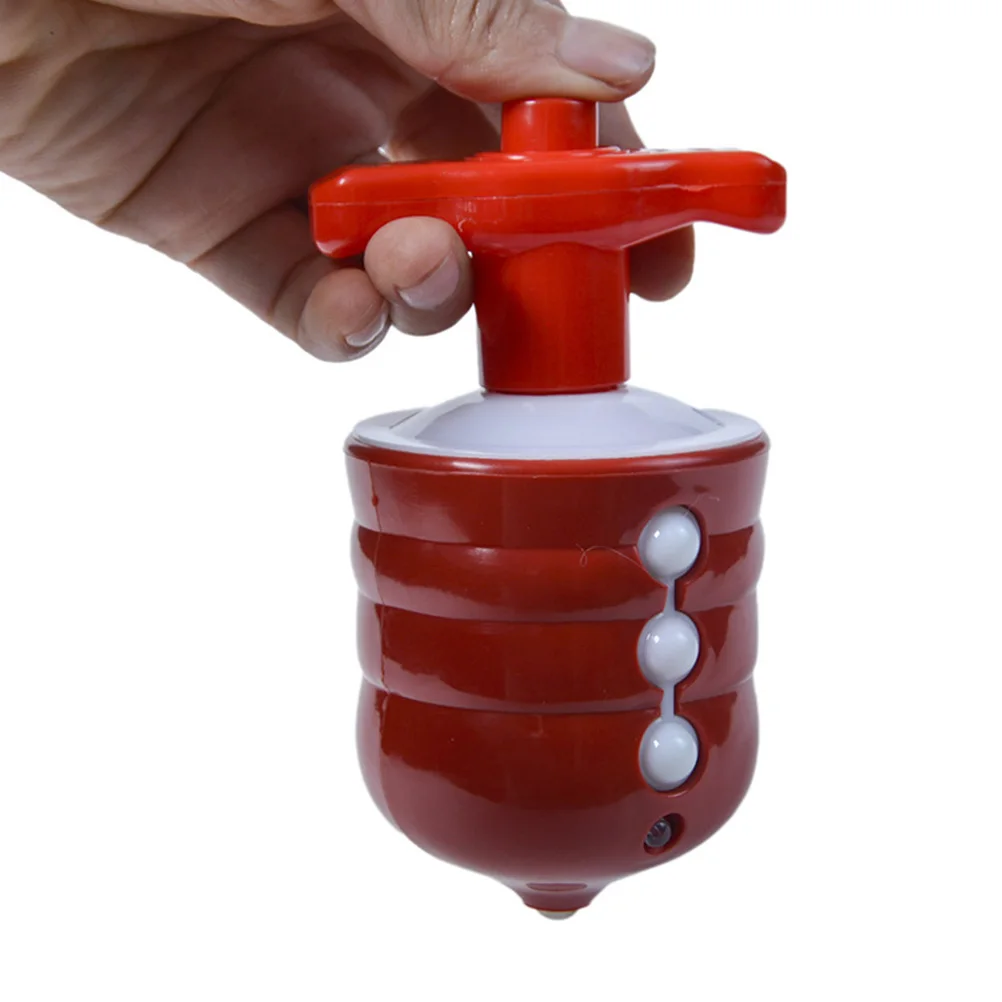 

2 Pcs Flash Electric Gyro Children Toys Kids Educational Flashing Peg-tops Plastic Gyros