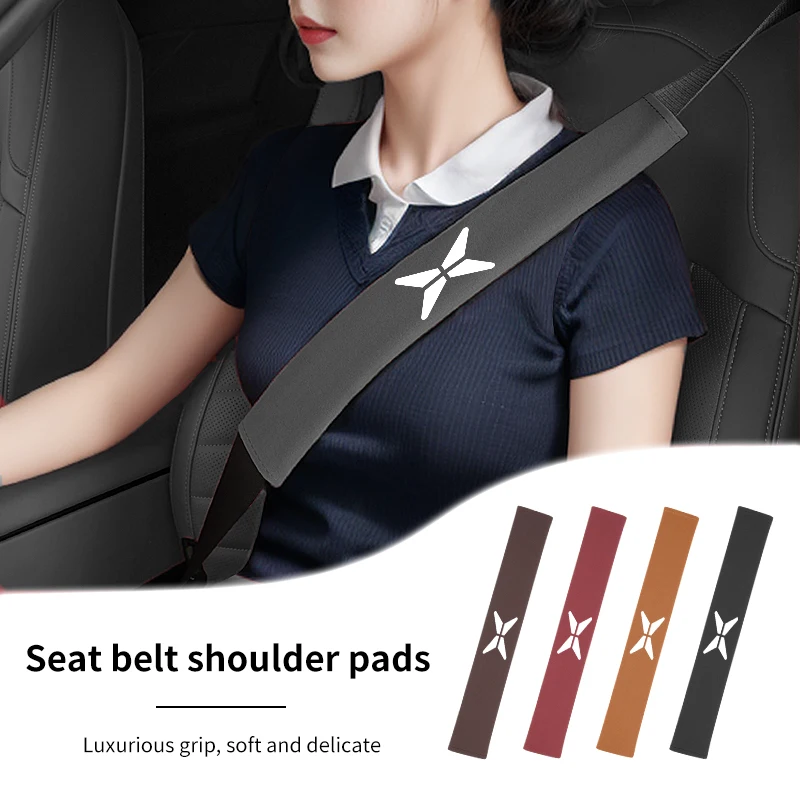 

Extra Long Seat Belt Cover PU Tumbled Leather 40CM Shoulder Pad Belt Protector For Xpeng P7 G3 G3i G9 P5 X2 N5 F30 H93 Beta 2019