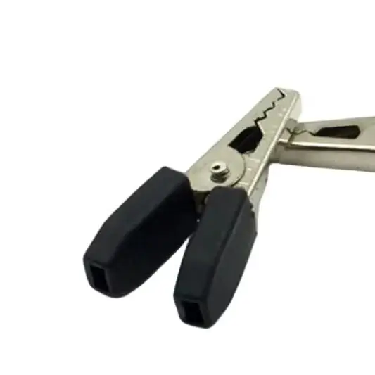 

10 шт. пластиковых зажимов-крокодилов для тестирования, металлические разъемы, красные и черные, 33 мм, 48 мм