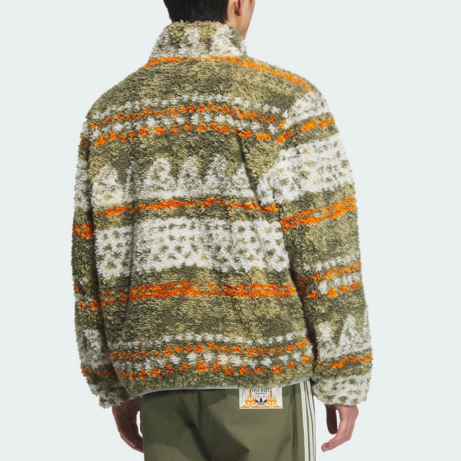 Adidas genuine clover men's double-sided jacquard printed jacket KC0106