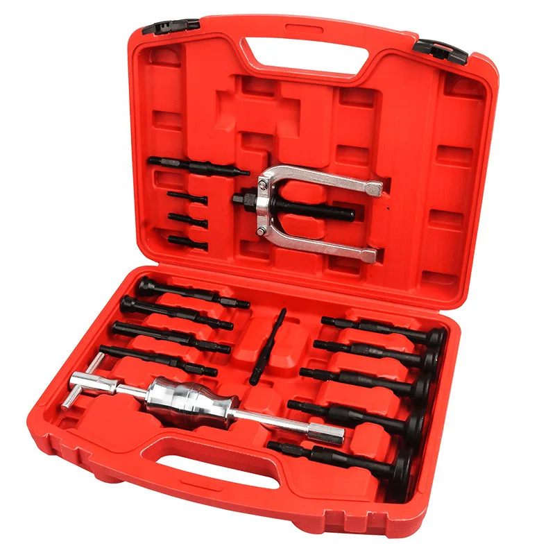 

16 Piece Blind Hole Chuck Bearing Racing Seal Puller Sliding Hammer Guide Internal Removal Tool Set
