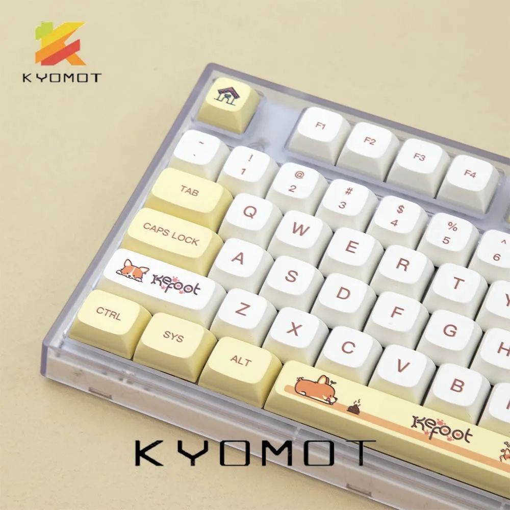 135 toetsen Leuke Corgi Keycap PBT Dye Sublimatie Profiel XDA Keycaps voor Cherry MX Switch DIY Aanpassen Layout Mechanisch Toetsenbord