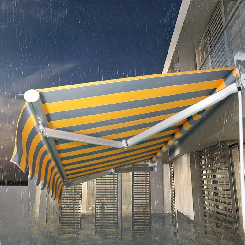 Telescopic awning Hand-cranked awning Electric telescopic Folding awning Outdoor balcony Windows Shops Shading