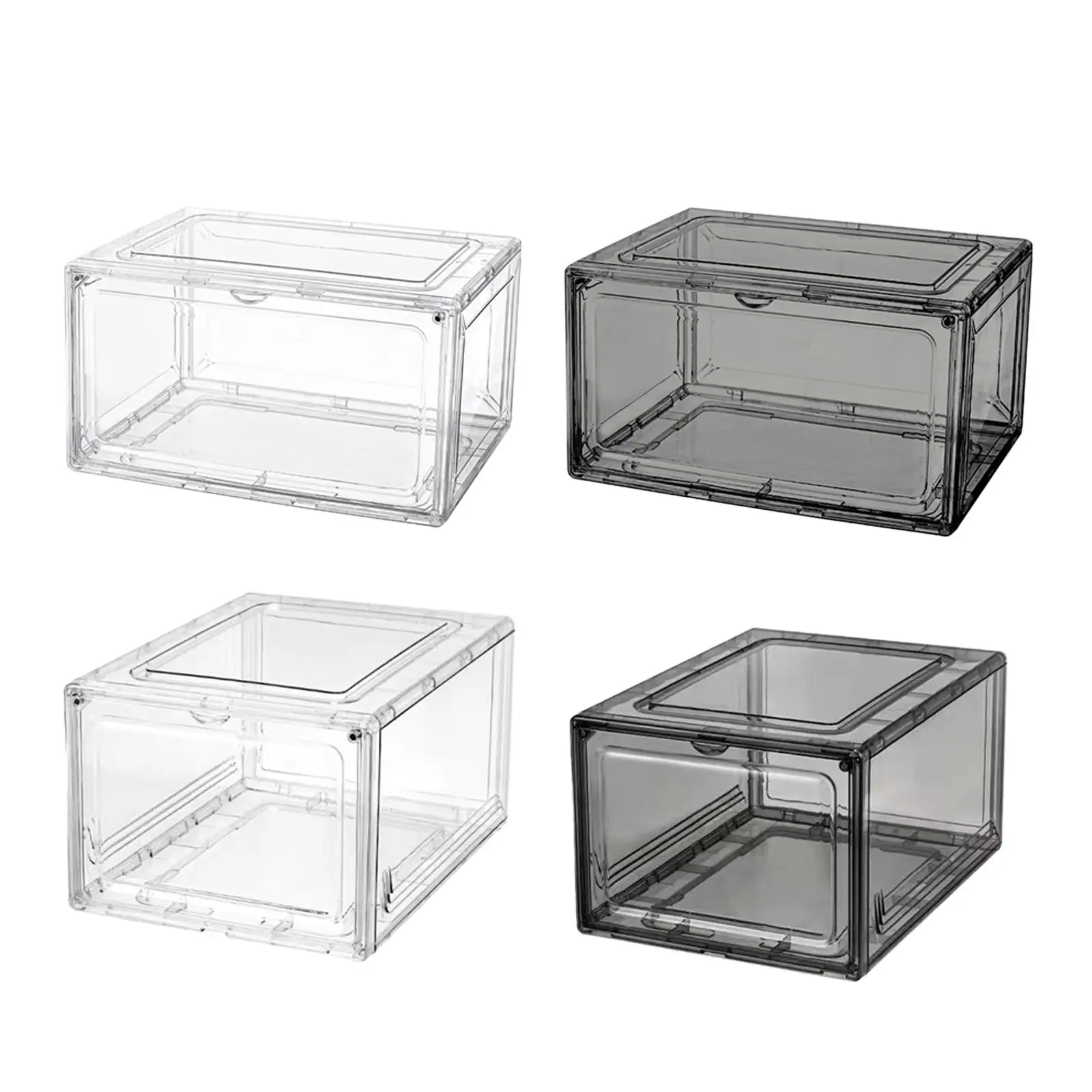 Display Shoe Box Drawers Shoe Box Clear Stackable Shoes Organizer  Boot Shoe Storage Boxes Sneaker Storage Container