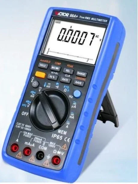 VICTOR VC98A+ 4 1/2 Digit Multifunction Multimeter 22000 Words Accuracy 0.05% AC Hz True RMS Bar Graph 1KHz Bandwidth