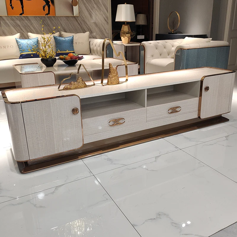 

%*l forItalian light luxury living room TV cabinet coffee table combination Nordic modern simple office