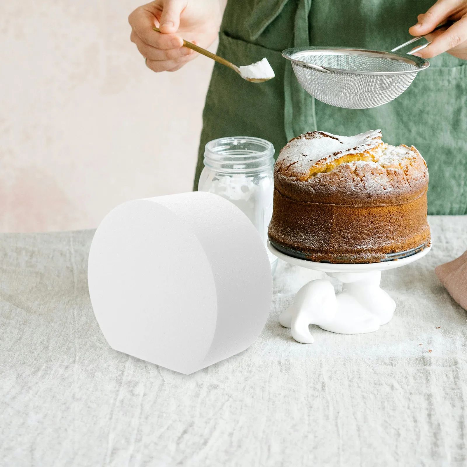 Cake Foam For Wedding Cake Display Christmas Decor Inch Round White Dummies Decorating Practice Fondant Modeling