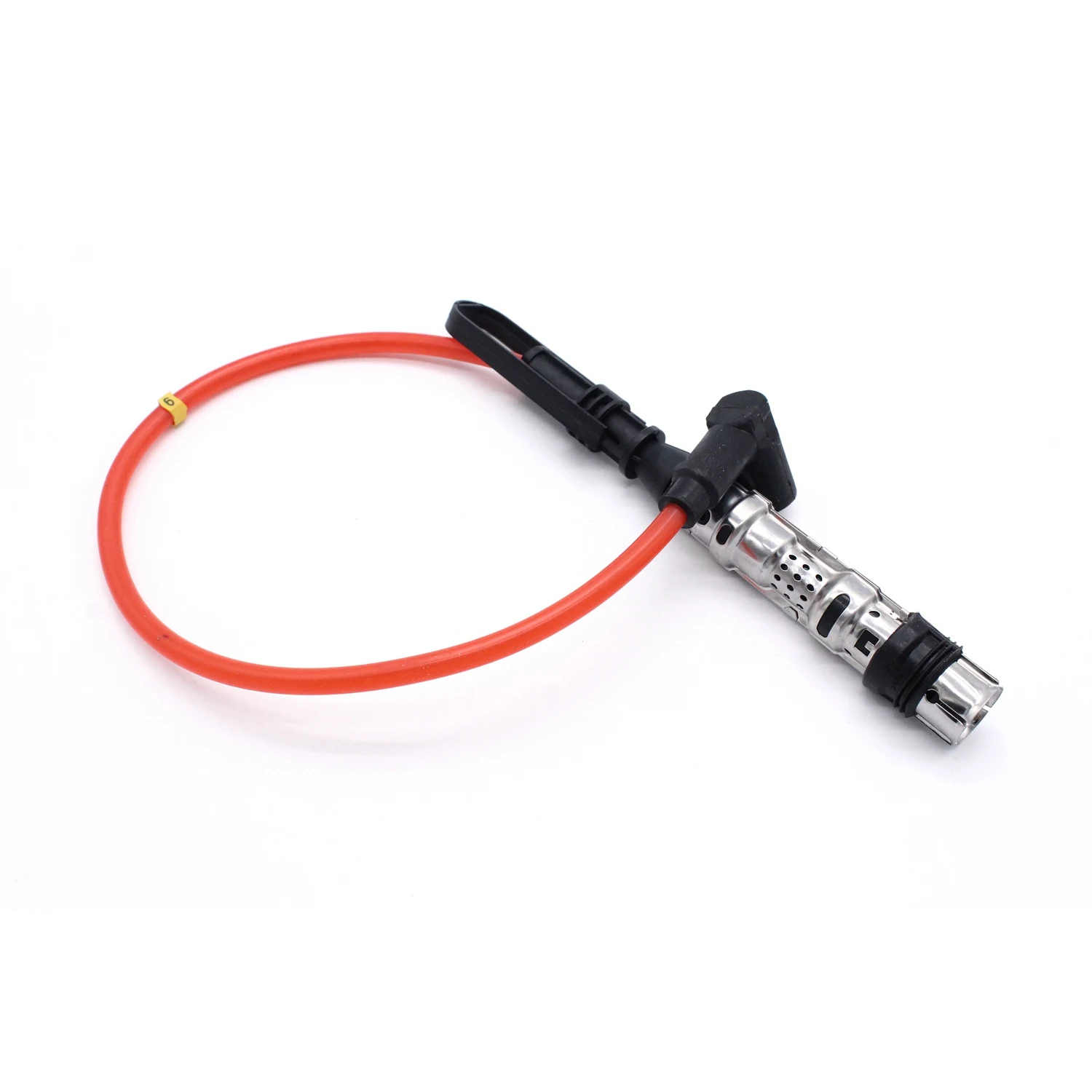 

ABXV-6Pcs Ignition Coil Spark Plugs Wires Cable Red For Golf III Corrado VR6 2.8 2.9 AAA ABV With Puller 021905409AD