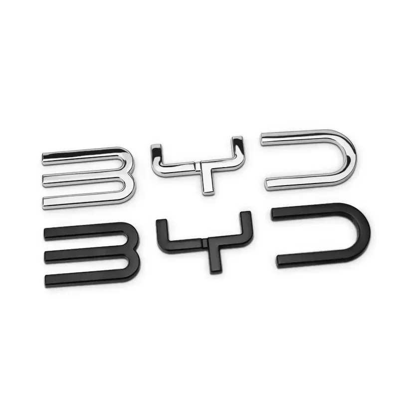BYD Series Metal Car Logo Sticker BYD Atto 3 Yuan Plus Dolphin Seal Sealion Seagull Car Modification Build Your Dream Tail Tag