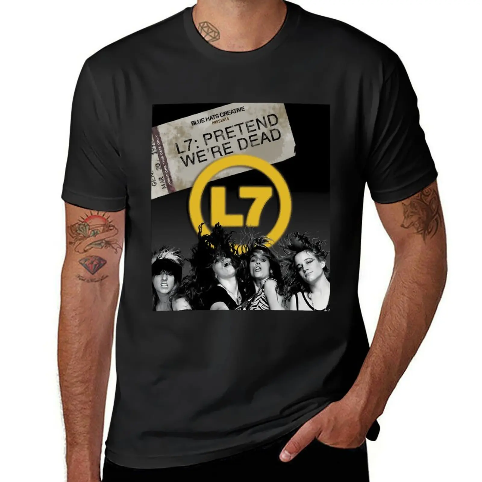 Pretend We Are Dead L7 T-Shirt vintage clothes new edition heavyweights men clothings