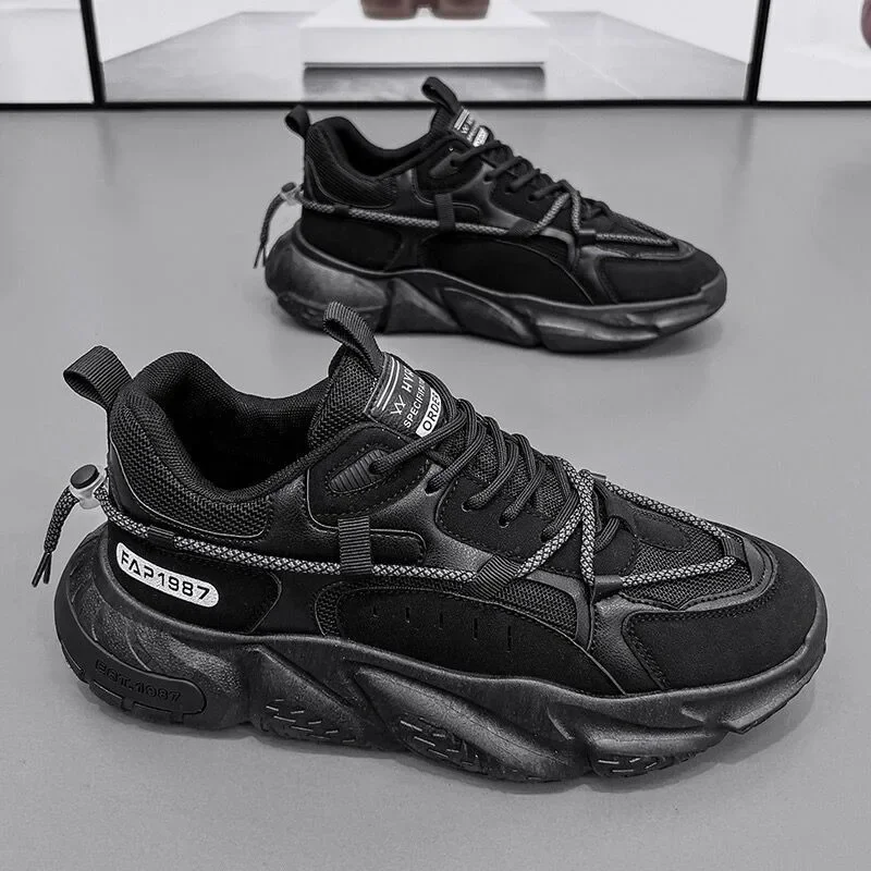 Chunky sneakers 2024 wysokiej jakości tenisówki platforma markowe buty do biegania oddychające, odporne na zużycie obuwie dla mężczyzn