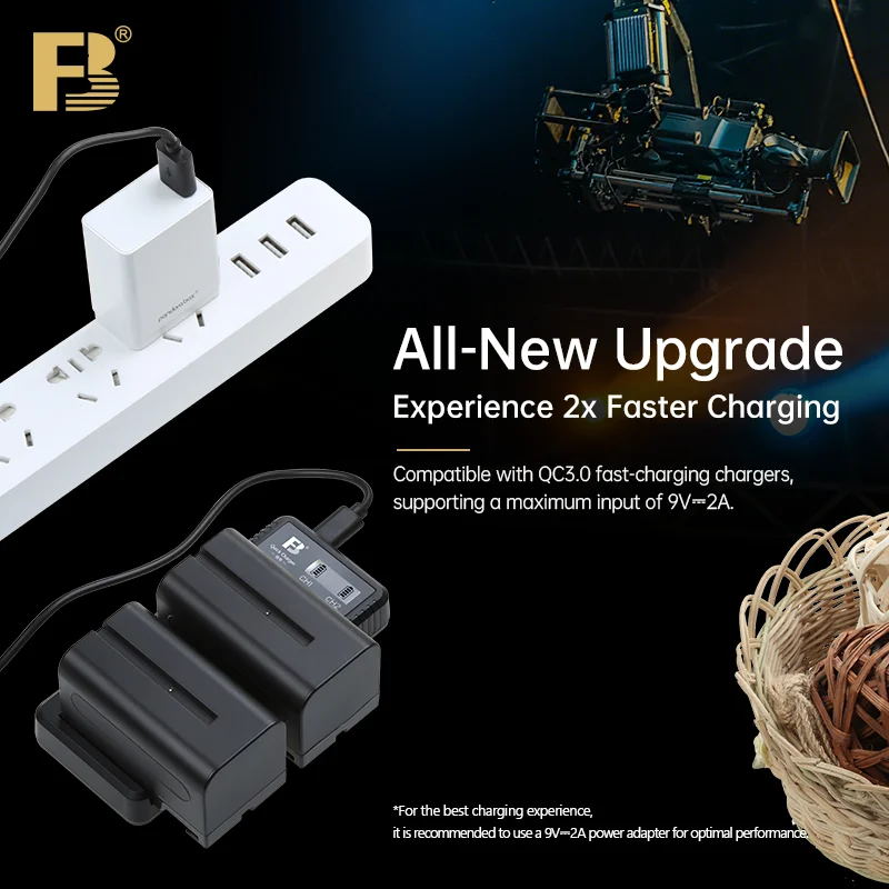 FB NP-F970 Battery Charger for SONY F550 F750 F990 F980 F970 F960 F550 F570 F770 F930 FM500H FM55H Portable Dual Channel Charger