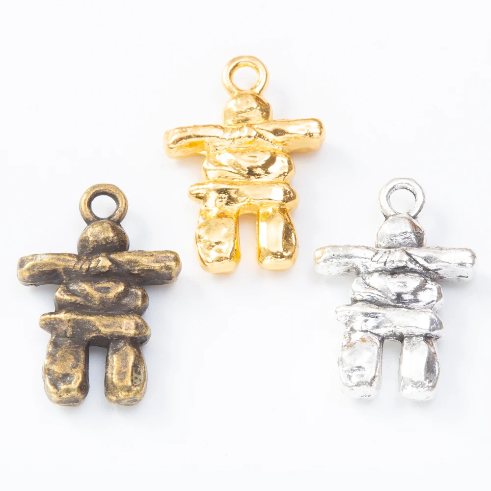 22pieces (Stone Man) vintage zinc alloy charm metal pendant DIY jewelry discovery making accessories 1313