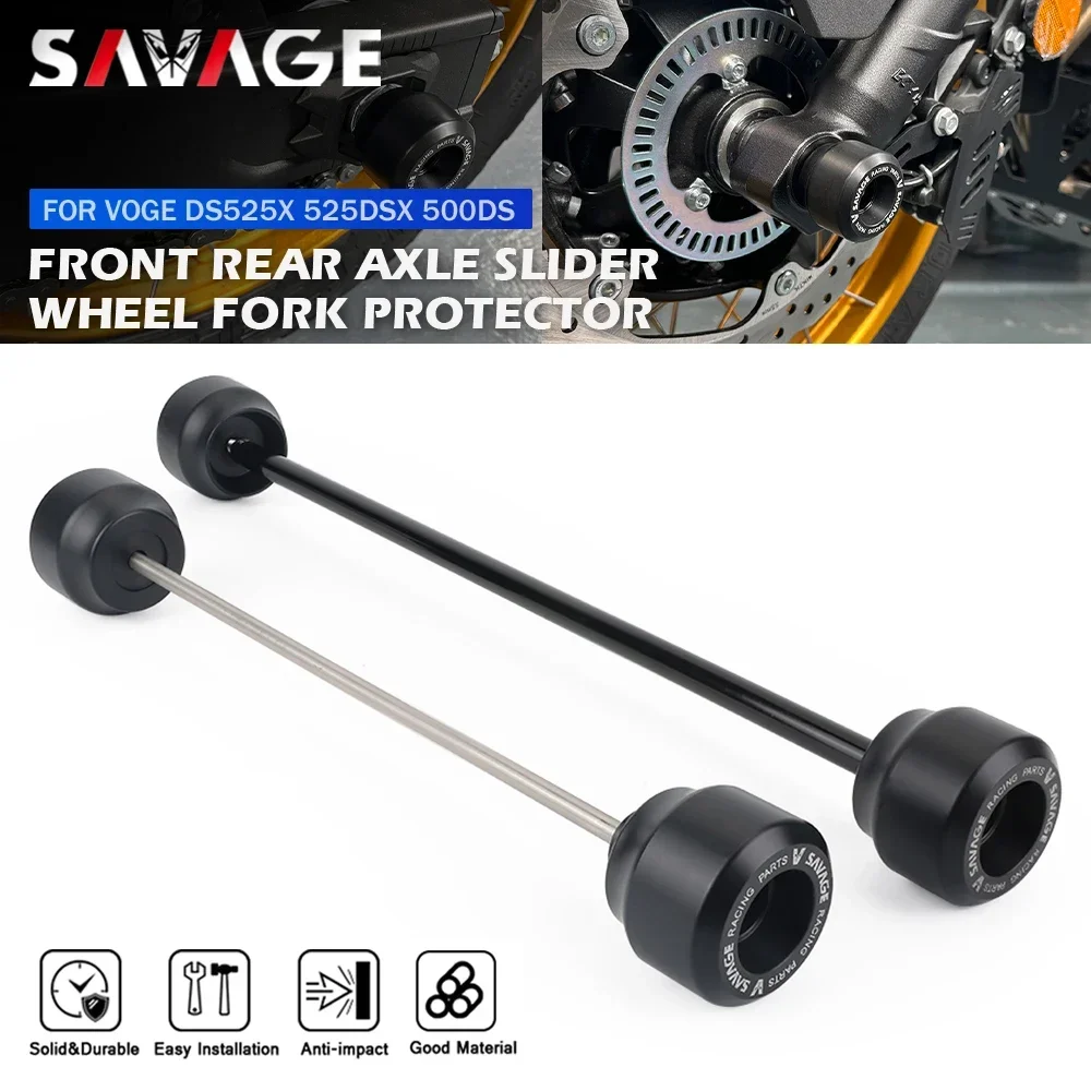 525DSX 500DS Rear Front Axle Sliders Crash Protector For VOGE DS525X Valico 525 DSX 500 DS Motorcycle Wheel Axle Fork Guards Pad