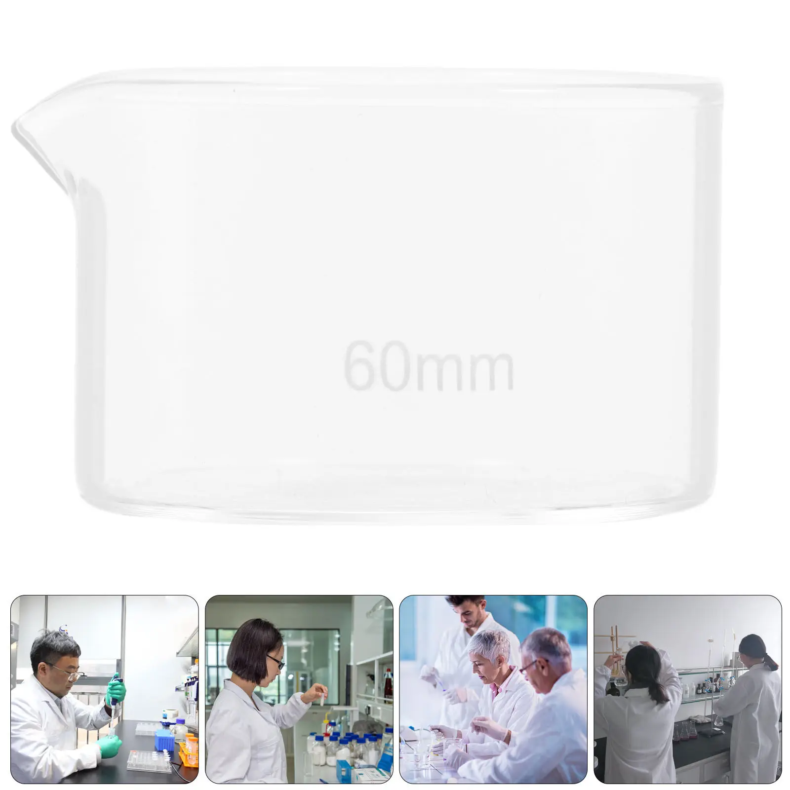 

1Pcs Glass Crystallizing Dish Borosilicate Flat Bottom Spout Laboratory Tool Large Evaporation Surface High Transparency