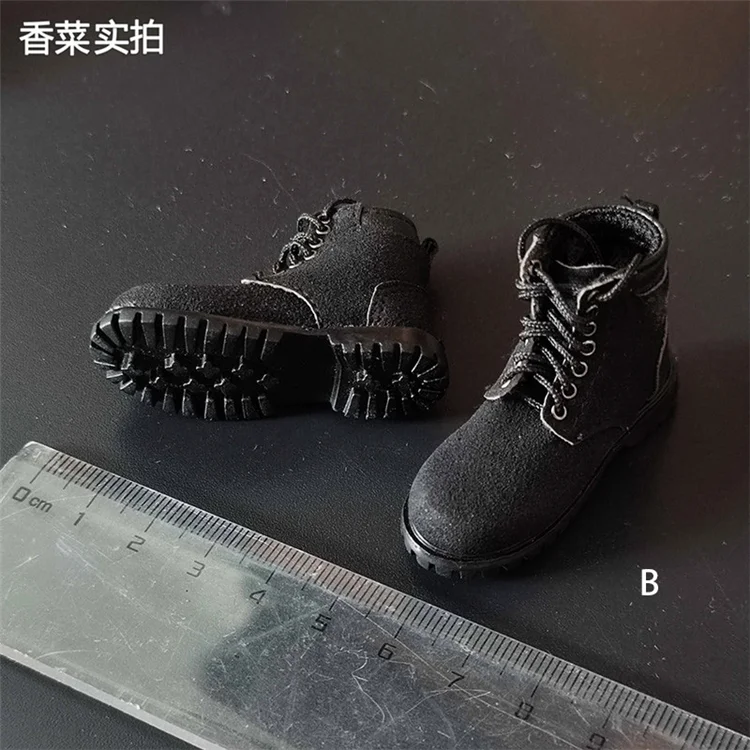 3 Colors 1/6 Scale Male Soldier Boots Handmade Boot High Top Shoes for 12in Action Figure Body Toys DIY