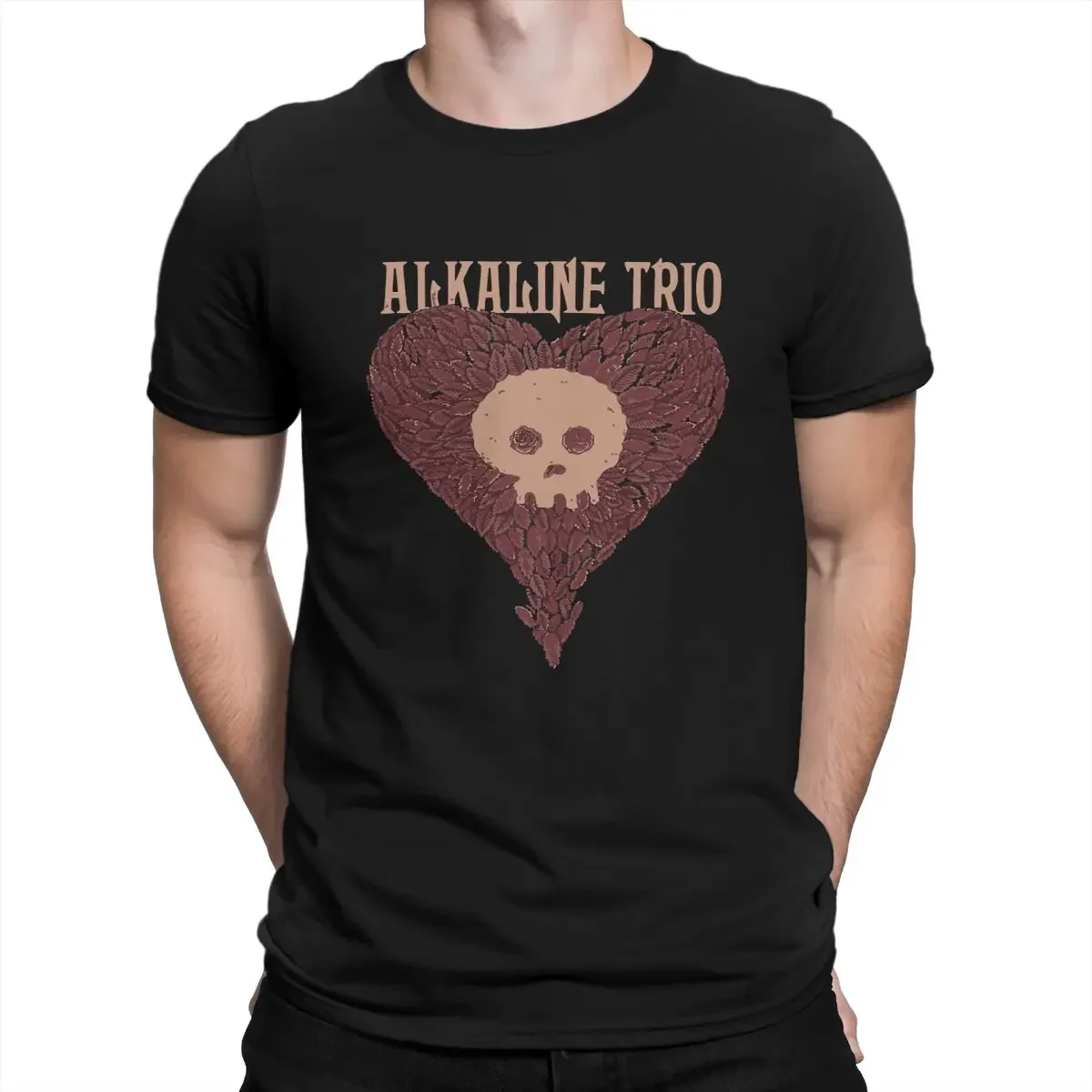 Rock Punk Band Logo T-Shirt Men Alkaline Trio Vintage 100% Cotton Tees O Neck Short Sleeve T Shirts New Arrival Tops