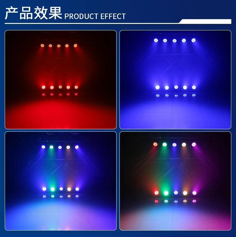 54 pieces of 3W full-color dyeing lights for wedding, dance room, spotlight, stage lighting